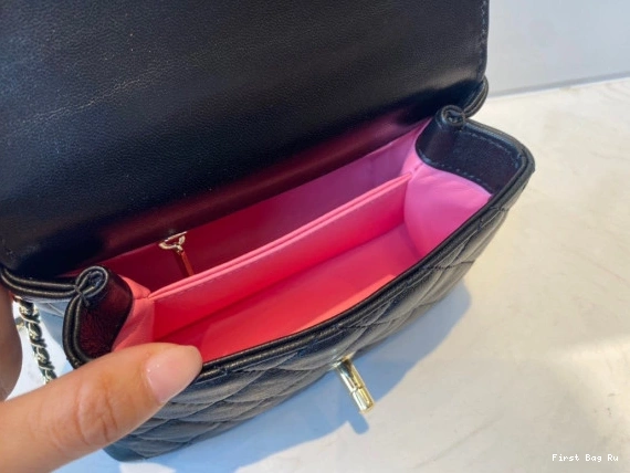 First Bag Ru BAG FLAP MINI TOP WITH HANDLE CHANEL 0708